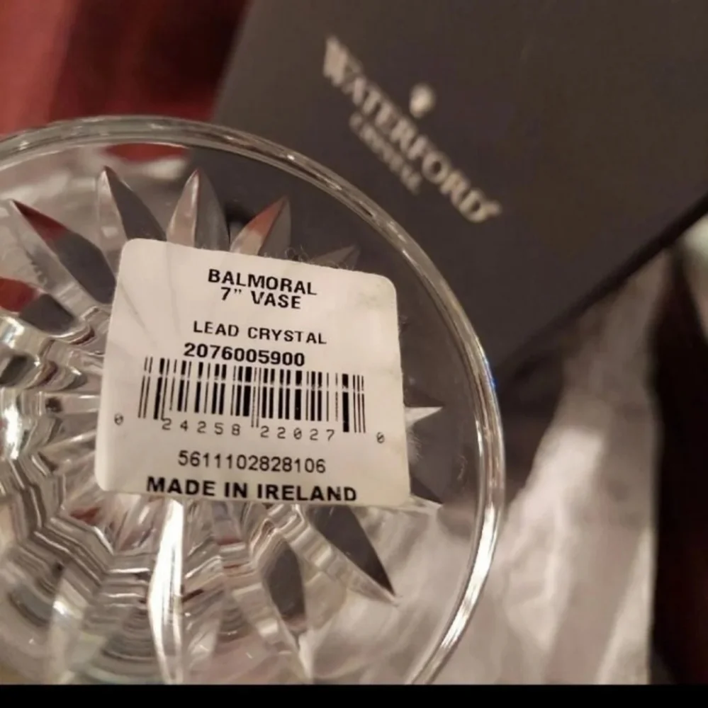 WATERFORD BALMORAL LEAD CRYSTAL 7 INCH VASE IN BOX NWT $145 RETIRED